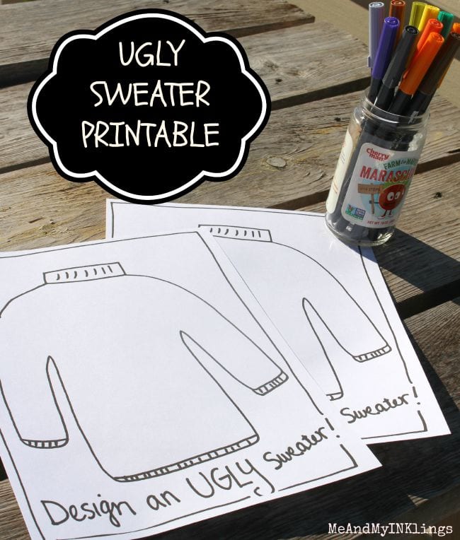 Ugly Sweater Printable for Halloween - Laura Kelly's Inklings